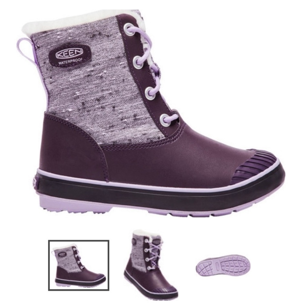 Kid's Keen Elsa Boot WP Plum/Lilac Pastel 🥾 🤍🫶🏼☂️water proof size 3
